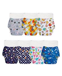 Superbottoms BASIC Washable & Reusable Cloth Diapers - Quick dry high absorption Diapers for Baby (3m-3y) 7 Diaper and 7 Quick Dry Pad, 7 kg to 17 kg