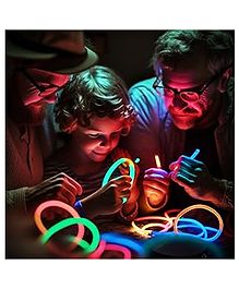 CAMARILLA 25pcs Glow Sticks Band for Neon Parties/Bracelets Bulk Glowing Sticks Bands/Party Radium Tubes/Lumination Accessories/Fluorescent Led Stick/Neon Band for Decoration/Party Stick/Return Gift For Kids Birthday/Baby Shower/Neon Party Theme