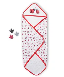 Beebop Cotton Receiving Blanket Ladybug Design - Red
