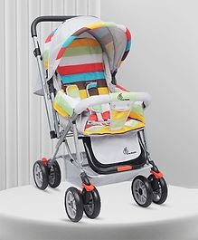 R for Rabbit Lollipop Lite Stroller Cum Pram - Grey Multicolour