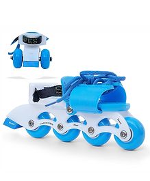 Jaspo Transformer Beginner Quad and Inline 2-in1 Roller Skates - Blue