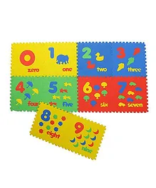 NHR Puzzle Play Mat With Pop Out Number Characters Pack of 10 - Multi Colour  