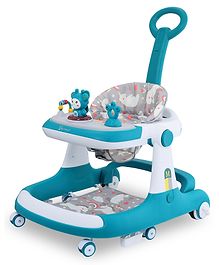 Bunnie Baby Sumo Walker 3-in-1 Robust Baby Walker with Anti-Fall Tech & Parent Control Height Adjustment (0-2 Year Kid)  ISI Safety Compliance - Blue