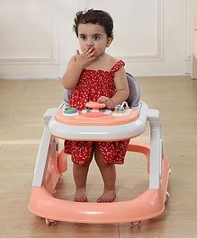 BUNNIE Baby Bob Walker: 3-In-1 Robust Baby Walker With Anti-Fall Tech & Parent Control Height Adjustment (0-2 Year Kid) Isi Safety Compliance - Orange