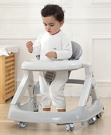 BUNNIE Baby Bob Walker: 3-In-1 Robust Baby Walker With Anti-Fall Tech & Parent Control Height Adjustment (0-2 Year Kid) Isi Safety Compliance - Gray