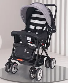 R for Rabbit Lollipop Lite Baby Stroller
                        for 0 to 3 Years with 5 Point Safety Harness |
                        Reversible Handlebar | Cushioned Seat with 3
                        Level Seats Recline / Lightweight Pram for kids
                        (Black Stripes)