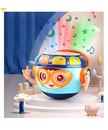 YAMAMA Music Tambourine Story Tumbler Drum Toy For Kids Mini Hand Drum Shaking Toy With Lights And Music Musical Toys For Kids Children Educational Toy - Multicolor