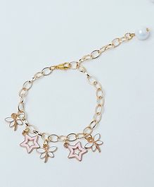 Daizy Flower Embellished Star Bracelet Set  Golden