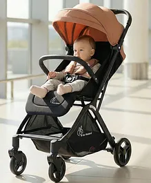 R for Rabbit Street Smart Ace Auto Fold
                        Stylish Newborn Baby Stroller| Aluminum Frame
                        Pram One Click Fold |Travel Friendly Cabin
                        Trolley Stroller for 0-3 Years Kids||(Peach
                        Black)
