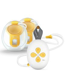 Medela Duo Hands-Free Electric Breast Pump With App Connectivity - Yellow & White