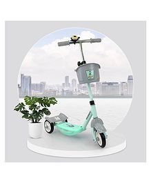 Dash Noddy 3 Wheel Scooter with  Adjustable Height & Storage Basket - Green