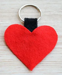 Pretty Ponytails Valentine Love Heart Key Ring - Red