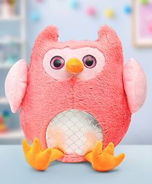 Babyhug Supersoft Owl Soft Toy Pink - Length 35 cm