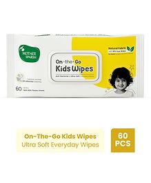 Mother Sparsh On the Go Wipes for Kids - 60 Pieces