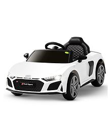 Baybee Official Licensed Audi R8 Battery Operated Car for Kids, Ride on Kids Car with LED Light & Music (Audi R8 White)