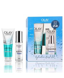 Olay Hydration Boost Kit for 2 X Glow Hyaluronic Serum with Free Cleanser Intense Hydration - 100 g + 30 ml