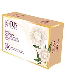 Lotus Herbals Radiant PartyGLOW White Peony & Argan Oil Detanning Facial Kit | 5 Easy Steps | Paraben Free | Salon Grade | All Skin Types | Pack of 1 | 57 g