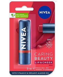 Nivea Lip Caring Beauty Red Lip Balm- 4.8 g