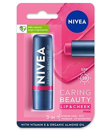 Nivea Lip Caring Beauty Pink Lip Balm- 4.8 g