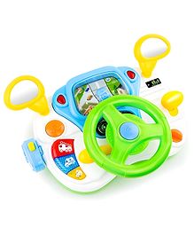 YAMAMA Musical Toys For Kids Dreaming Party Simulated Driving Steering Wheel With Lights And Music Baby Steering Wheel Toys For Kids And Babies - Multicolor