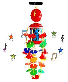 YAMAMA Musical Toys For Kids Jhoomer Musical Merry Go Round Hanging Toy For Babies Key Mechanism With Soothing Music For Baby Kids - Multicolor