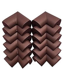 Syga L Shape Corner Edge Guard Pack of 12 - Brown