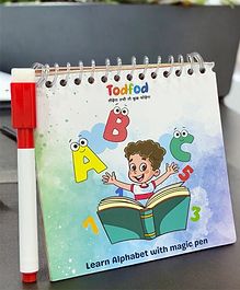 Rewritable English Alphabet Writing Practice Book with Erasable Pen Preschool Handwriting Practice Activity Tracing Learning Busy Book for Kids [Stationery] TodFod