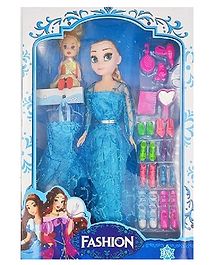 New Pinch Fashion Doll with Dresses shoes  Doll Accessories Style Wardrobe Doll Set - Blue