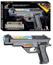 Sanjary Battery Operated Machine Gun with Light and Flashing Sound for Kids color design may vary