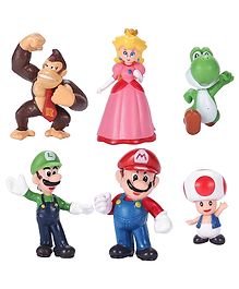 Sanjary 6pcs Mario Figures, Mario Toys, 6 Pieces Mario Figures Toys color design may vary