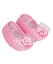 Daizy Rose & Net Bow Booties - Pink