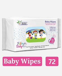 Fabie Baby Wipes for New Born Baby with Vitamin E & B5, Without Lid, Pack of 1