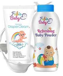 Fabie Baby Diaper Rash Cream for Baby, Organic Rash Cream for New Born Baby, 50ml +150g Powder