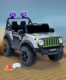 Babyhug Battery Operated Ride on Jeep With Music & Lights -Grey