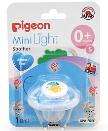 Pigeon Minilight Soother Size Small Dino Egg Print - White