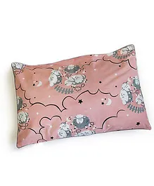 Silverlinen Single Pillow Cover Sheep Print - Pink 