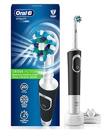 Oral B Vitality 100 Criss Cross Electric Rechargeable Toothbrush Powered By Braun - Black