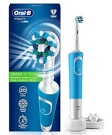 Oral B Vitality 100 Criss Cross Electric Rechargeable Toothbrush Powered by Braun - Blue