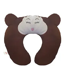 Ultra Neck Pillow Cat Design - Brown 