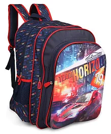 Majorette Backpack Racing Print Navy - 18 inches