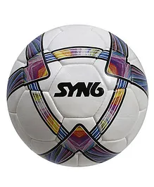 SYN6 Hand Stitched Foot Ball - White Blue