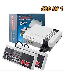 Sanjary Retro Game Anniversary Edition Entertainment System with 620 Classic Old School Games - Plug and Play Game Console System with Preloaded Built in color design may vary