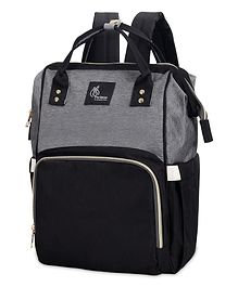 R for Rabbit Caramello Waterproof Maternity Bag Large Capacity Babies Diaper Backpack - Grey Black (Logo Colour May Vary)