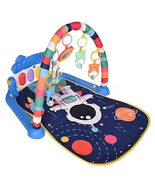 FUNVERSE Musical Keyboard Mat Piano | Baby
                        Gym & Fitness Rack | Baby Play Mat | Fitness
                        Rack with Hanging Rattles | Lights & Musical
                        Keyboard | Gift for Babies & Kids | Space
                        Design