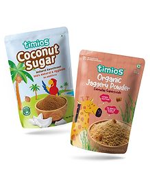 timios Natural Sweetner Coconut Sugar & Jaggery Powder Pack of 2 - 100 g Each