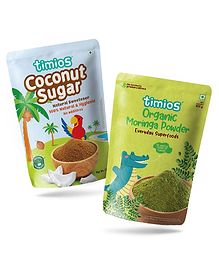 timios Coconut Sugar & Moringa Powder Pack of 2 - 100 g Each