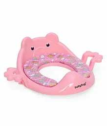 Babyhug Butterfly Print Potty Seat with Skid Proof Pads & Handle - Pink