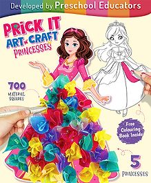 Intelliskills Princesses Prick It Art N' Craft Creative DIY Kit | Fine Motor Skills | Safe & Easy Paper Pricking | For Gifting | Multicoloured | BIS Certified | Educator Recommended