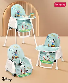 Babyhug Disney 3 in 1 Comfy High Chair -
                        Sky Blue| High Chair, Feeding Chair &
                        Booster Chair| Adjustable Double Food Tray|
                        Removable PU Leather Seat| Safety Harness|
                        Removable Footrest