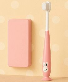 Luvlittle Baby Toothbrush I Supersoft Bristles & Section Cup Base Tooth Brush for Kids/Babies/Toddlers - Pink (Pack of 1)